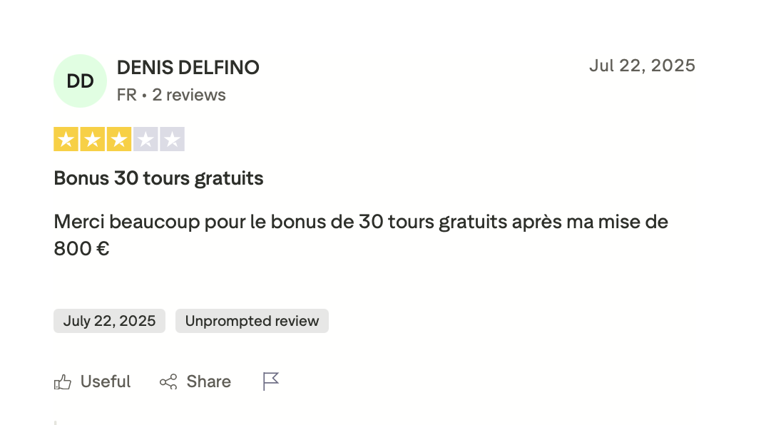 FRIDAY ROLL Trustpilot Erfahrungsbericht 22. Juli 2025